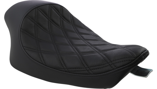2004-2022 EVO Sportster 3/4 Solo Seat - Double Diamond Black Stitch