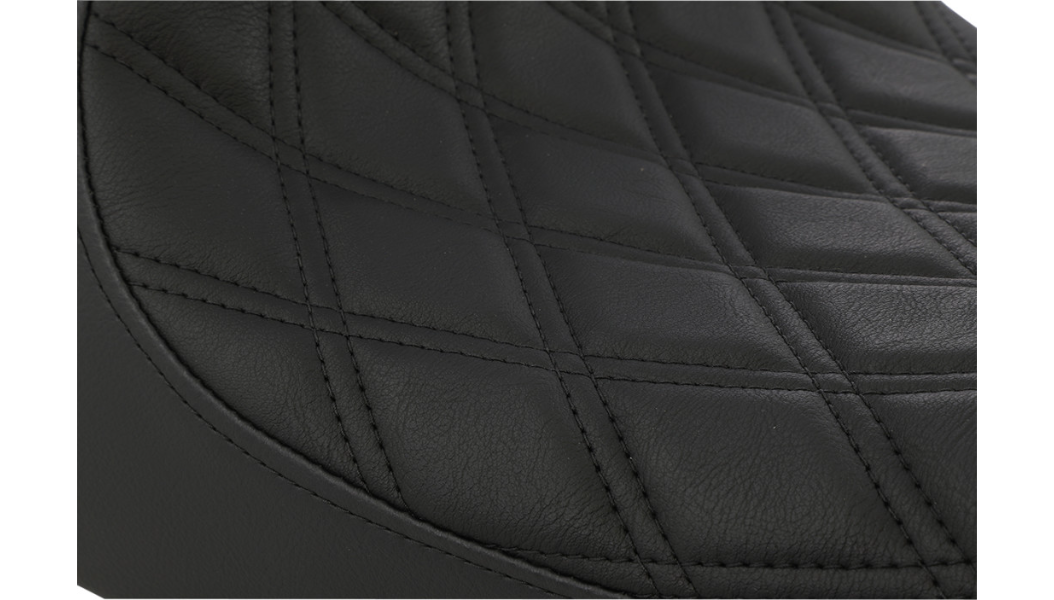 2004-2022 EVO Sportster 3/4 Solo Seat - Double Diamond Black Stitch