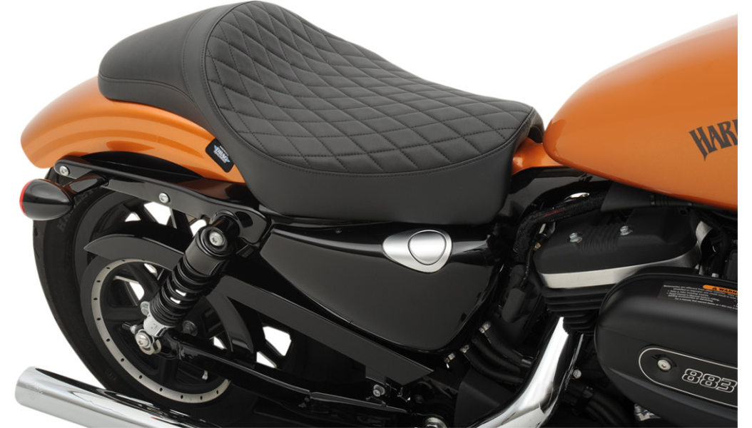 2004-2022 EVO Sportster Extended Reach Predator Seat - Double Diamond Stitch