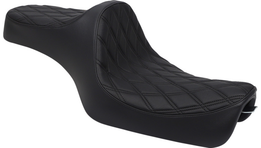 2004-2022 EVO Sportster Predator 3 Seat - Double Diamond Black Stitch