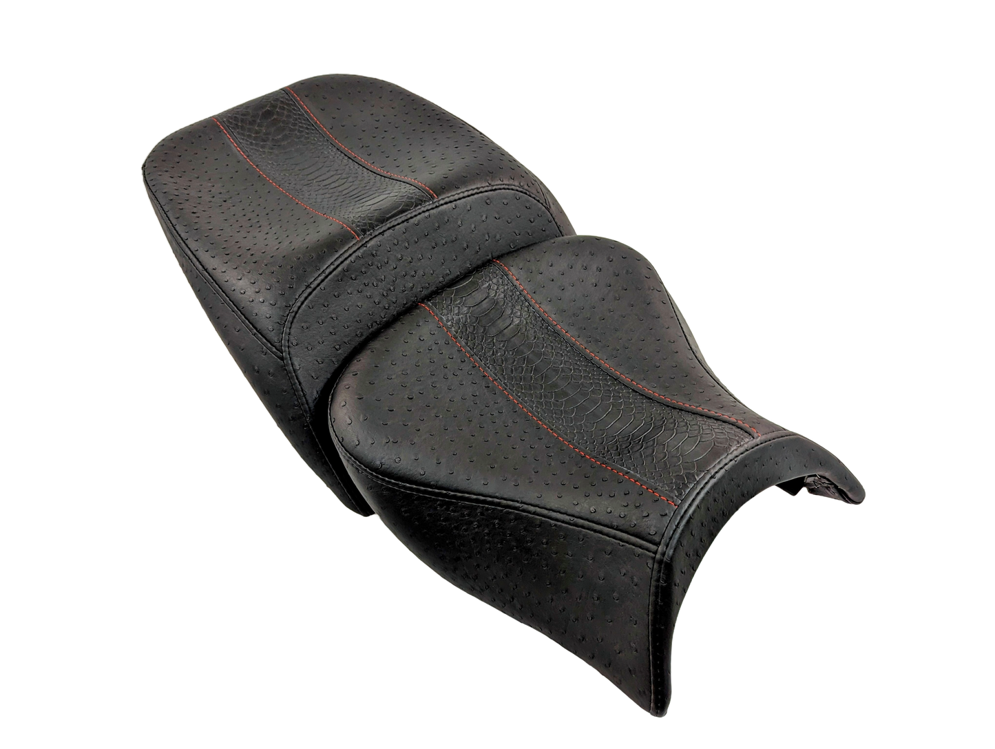 BMW R 1250 RT custom seat in lizard and ostrich