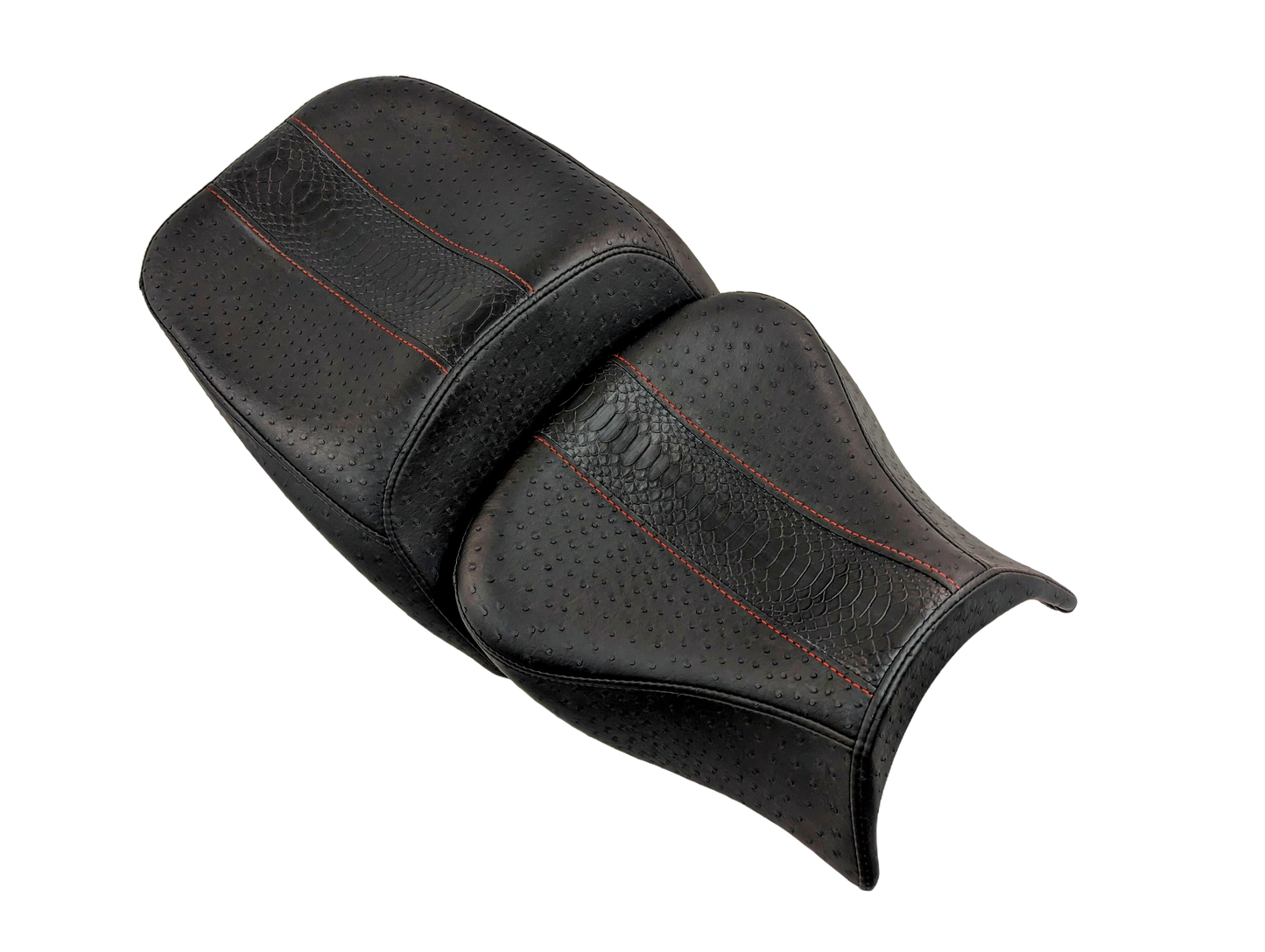 BMW R 1250 RT custom seat in lizard and ostrich