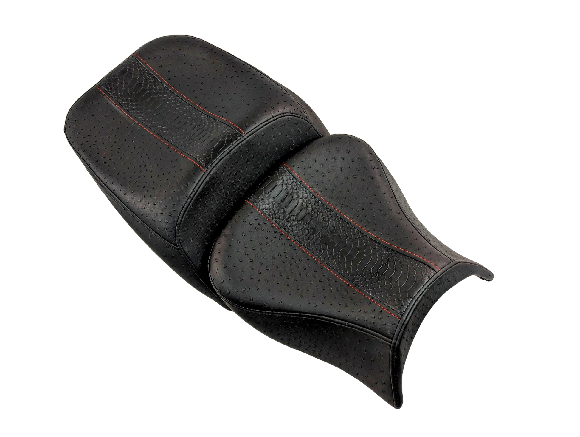 BMW R 1250 RT custom seat in lizard and ostrich