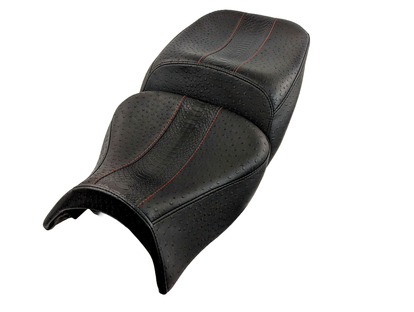 BMW R 1250 RT custom seat in lizard and ostrich