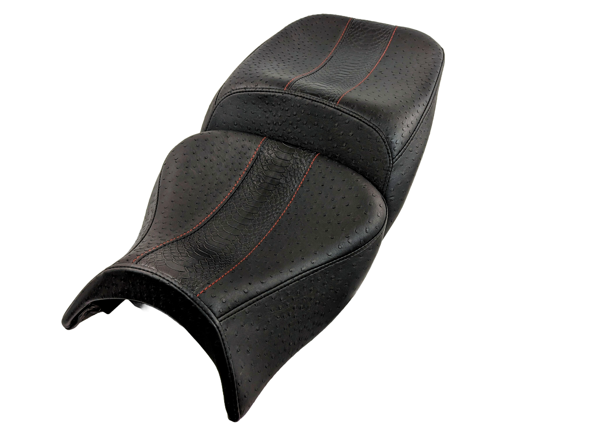 BMW R 1250 RT custom seat in lizard and ostrich