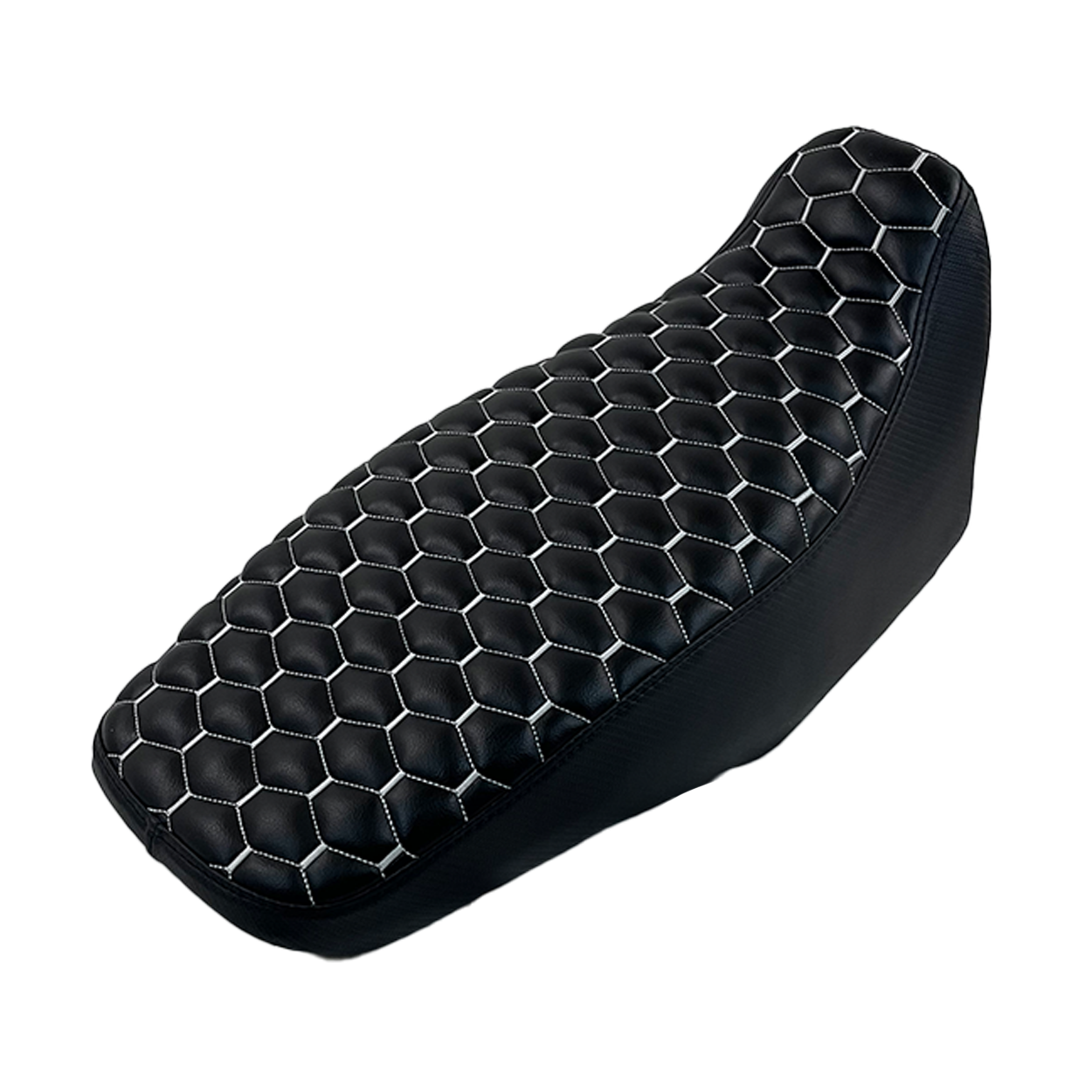 custom honda grom seat - black stitched