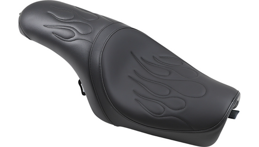 2004-2022 EVO Sportster Predator Seat - Black Flame Stitch
