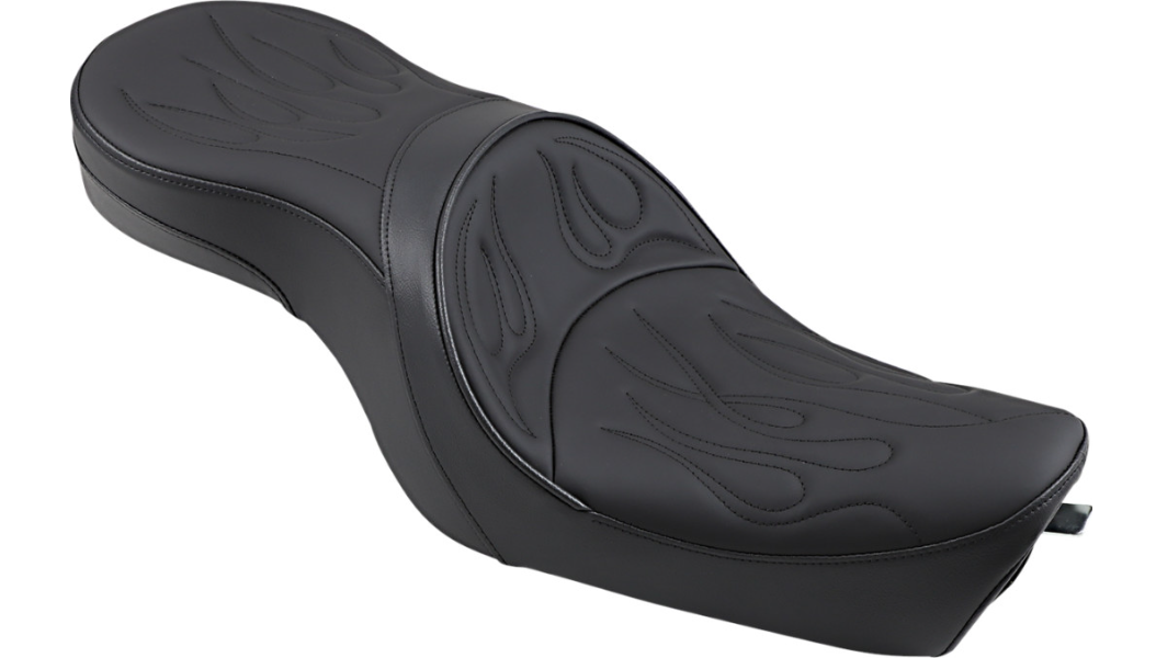 2004-2022 EVO Sportster Low Profile Touring Seat - Black Flame Stitch