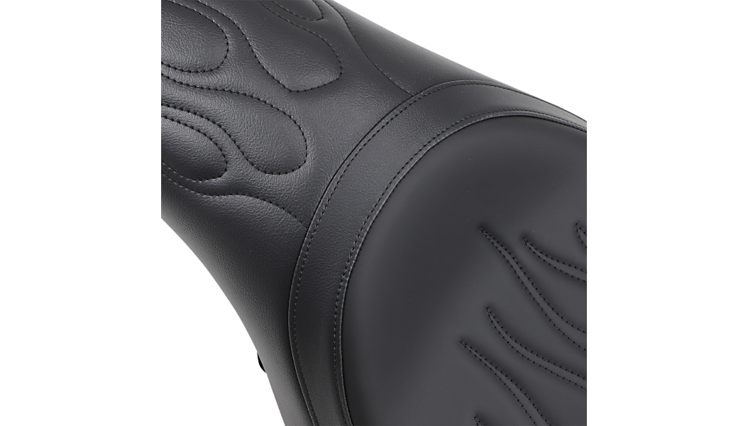 2004-2022 EVO Sportster Predator Seat - Black Flame Stitch