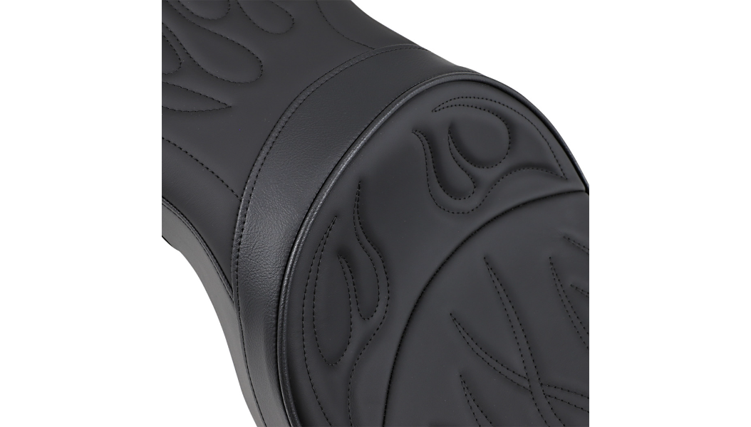 2004-2022 EVO Sportster Low Profile Touring Seat - Black Flame Stitch