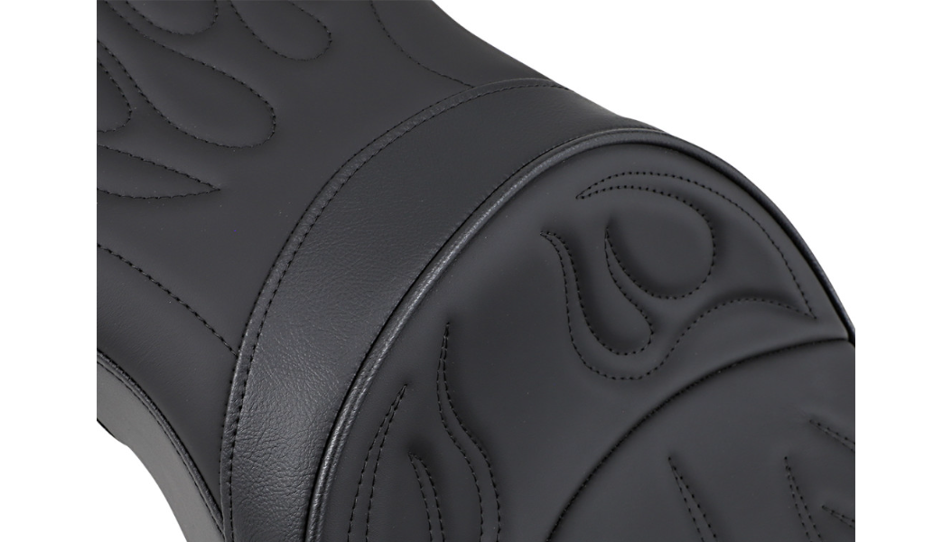2004-2022 EVO Sportster Low Profile Touring Seat - Black Flame Stitch