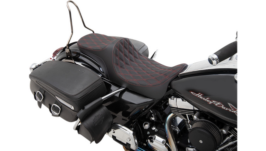 Predator 3 Stock Position 2 Up Seat - Double Diamond Red Stitch