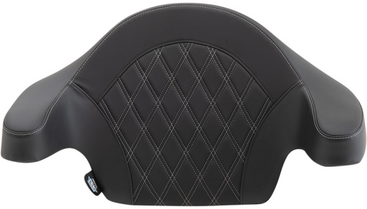 Tour Box Pad - Harley-Davidson King Tour Pak - Double Diamond Stitch - Silver (2014-2023)