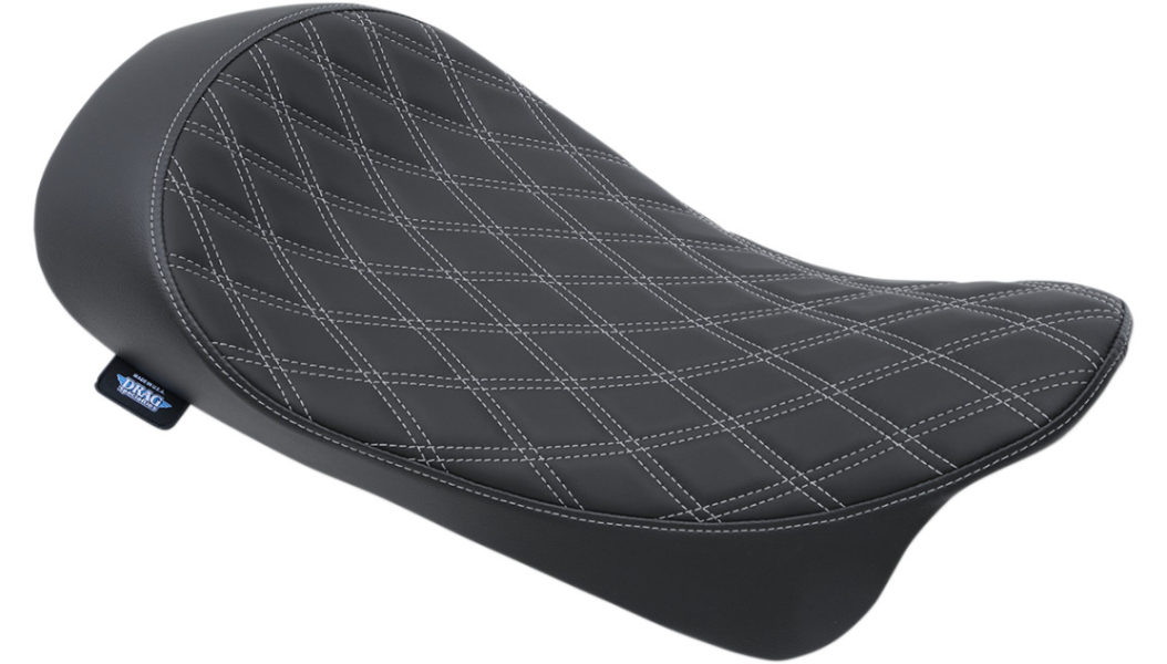 Solo Seat - Extended Reach & Lowered - Silver Double Diamond