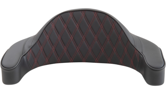 Tour Box Pad - Harley-Davidson King Tour Pak - Double Diamond Stitch - Red (1999-2013)