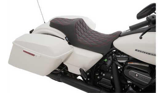 Predator 3 Stock Position Seat - Double Diamond Red
