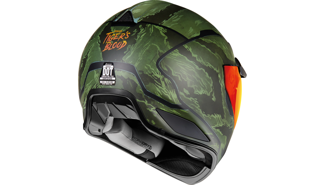 ICON DOMAIN Helmet - Tiger's Blood - Green Graphic